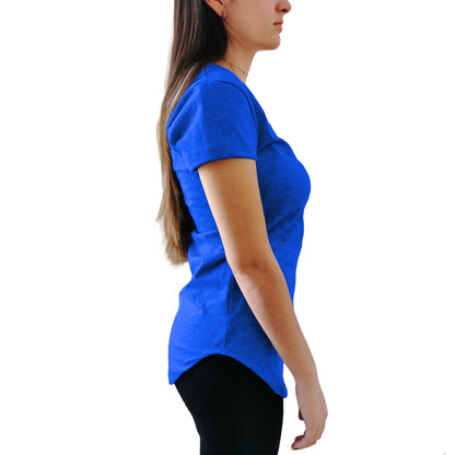 Blusa Long Fit Swag Dama Azul rey