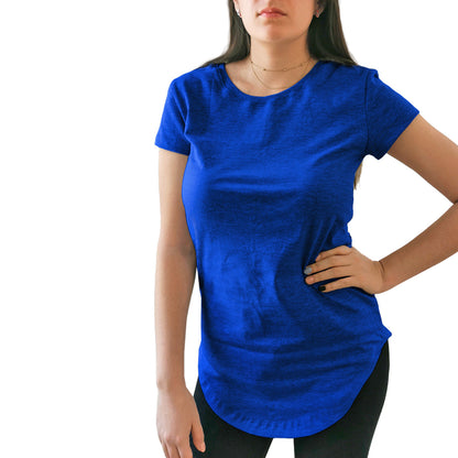 Blusa Long Fit Swag Dama Azul rey