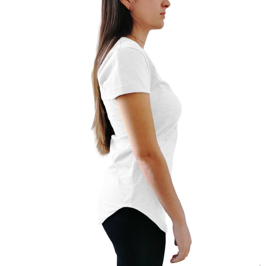 Blusa Long Fit Swag Dama Blanca