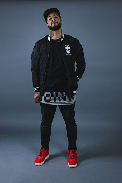 chamarra bomber jacket negra