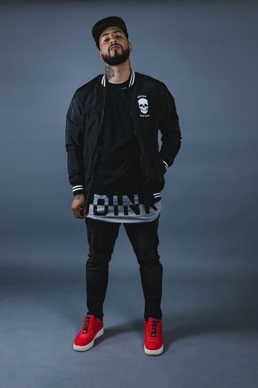 chamarra bomber jacket negra