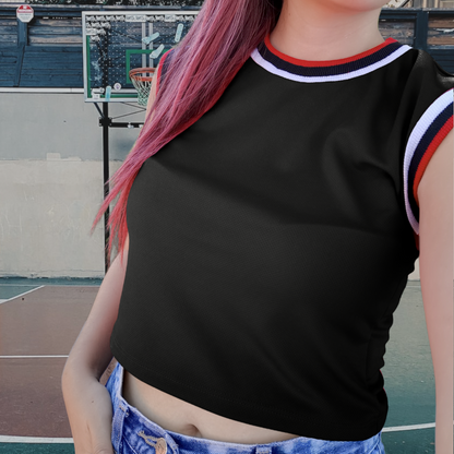 CROP BULLS BASQUET NEGRO MUJER