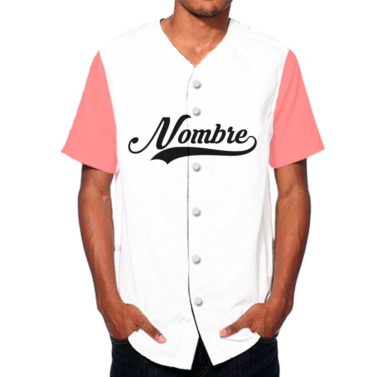jersey camisola beisbol softbol hombre personalizado blanco rosa en guadalajara