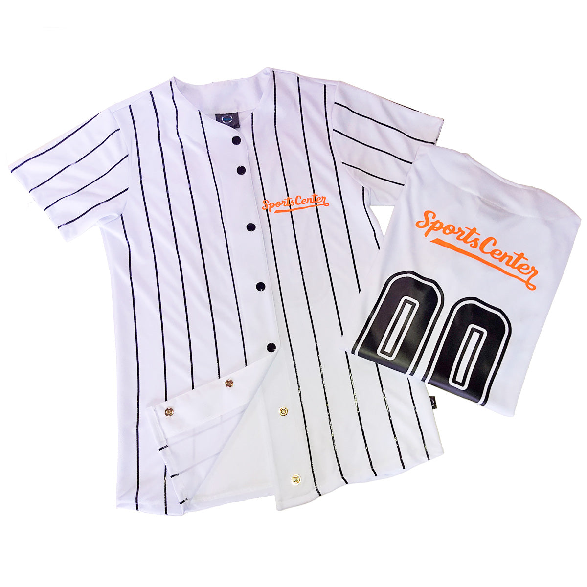Jersey béisbol rayado personalizado baseball