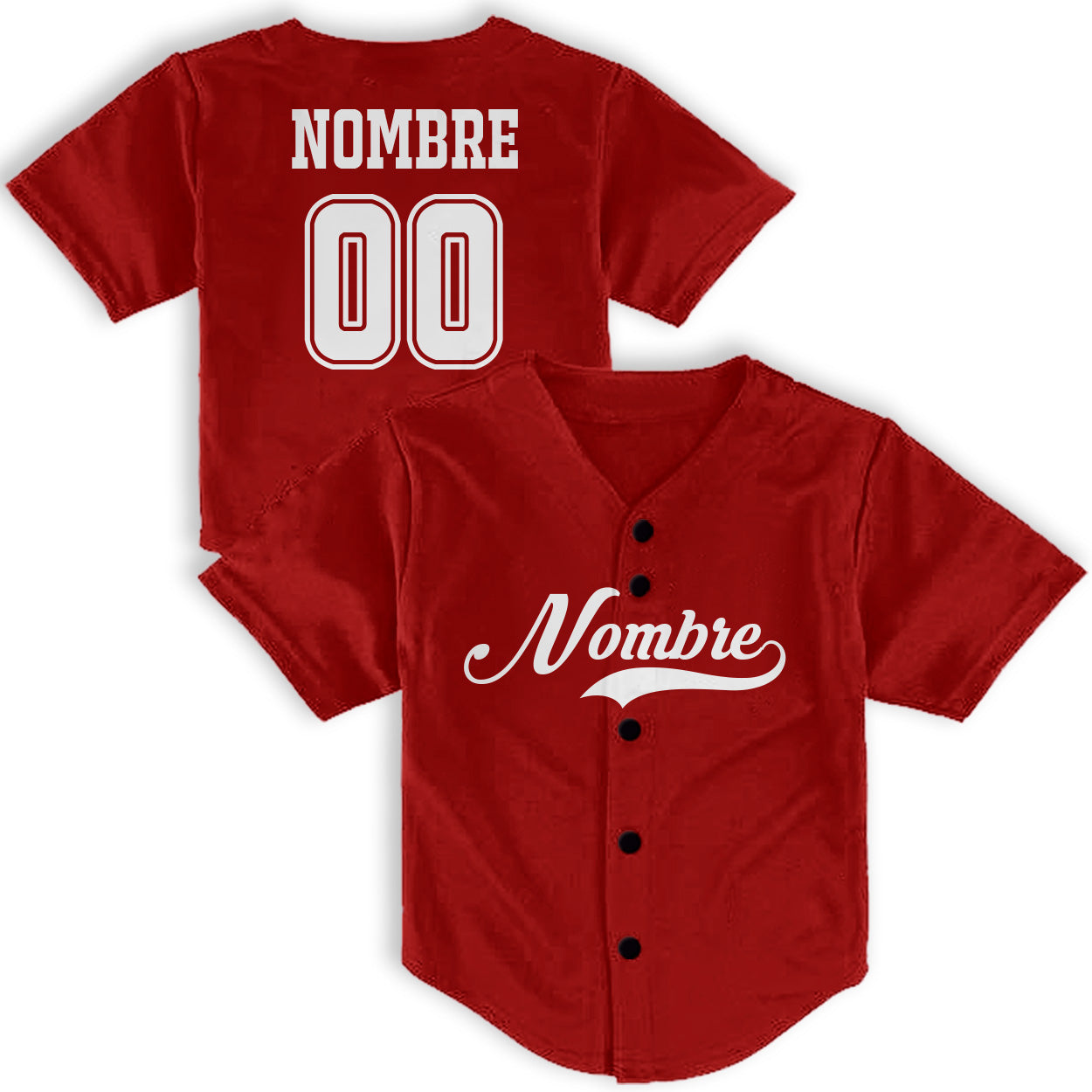 jersey niño beisbol rojo mexico personalizable