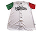 jersey beisbol mexico blanco verde rojo personalizado