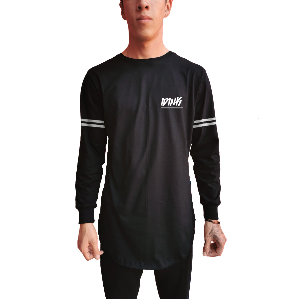 Playera Idink Long Fit Manga Larga Franjas