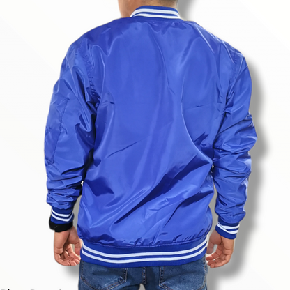 bomber impermeable chamarra azul