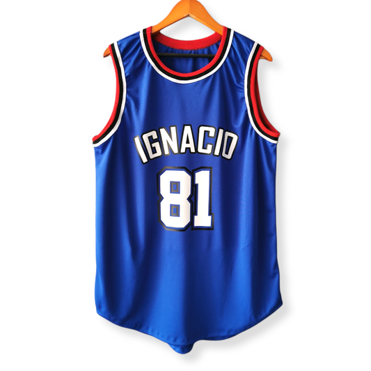 jersey tank top basquet basket azul