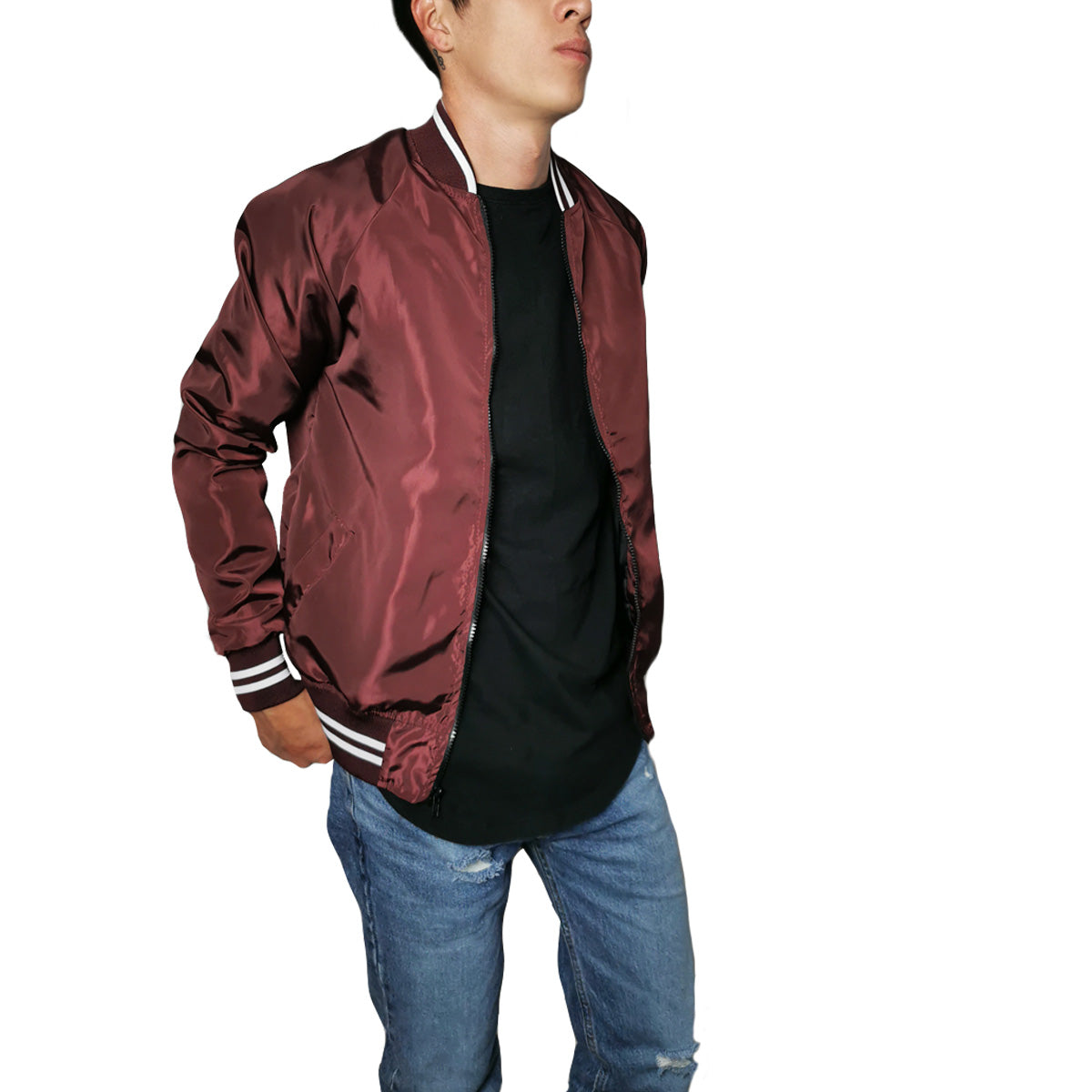 aburrido entrega a domicilio cable Chamarra Bomber Jacket Vino – Idink Clothing