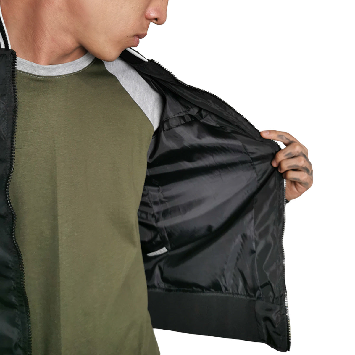 Chamarra Bomber Jacket Negra – Idink Clothing