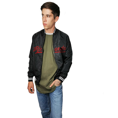 chamarra negra personalizada hombre