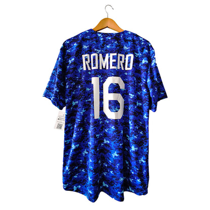 jersey beisbol azul rey camuflaje personalizado