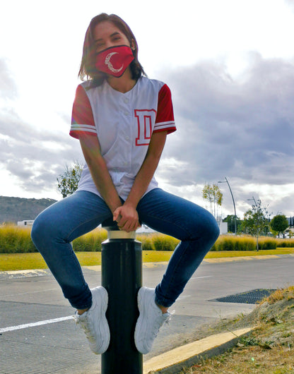 jersey beisbol dama blanco rojo