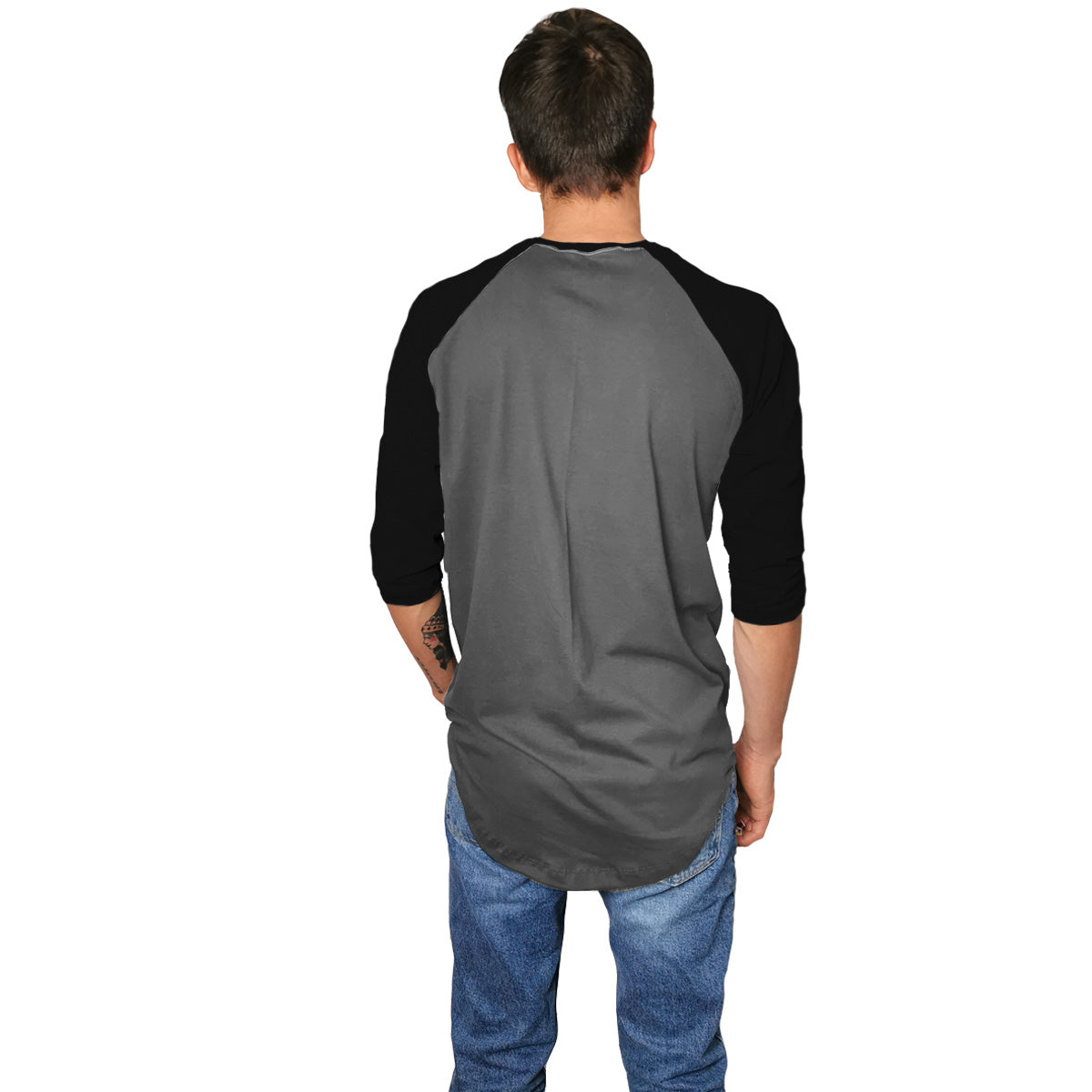 Playera Raglan Long Fit IDINK Gris Rata